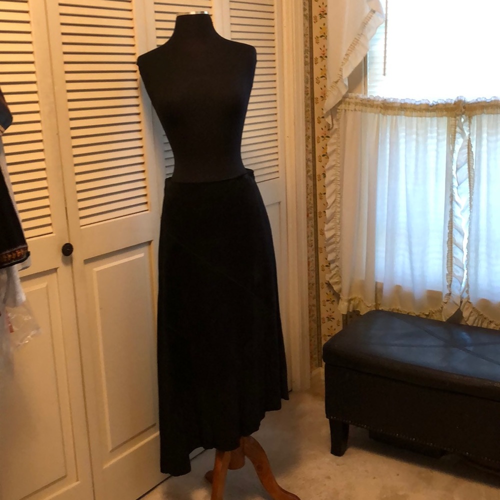 Banana Republic black suede skirt